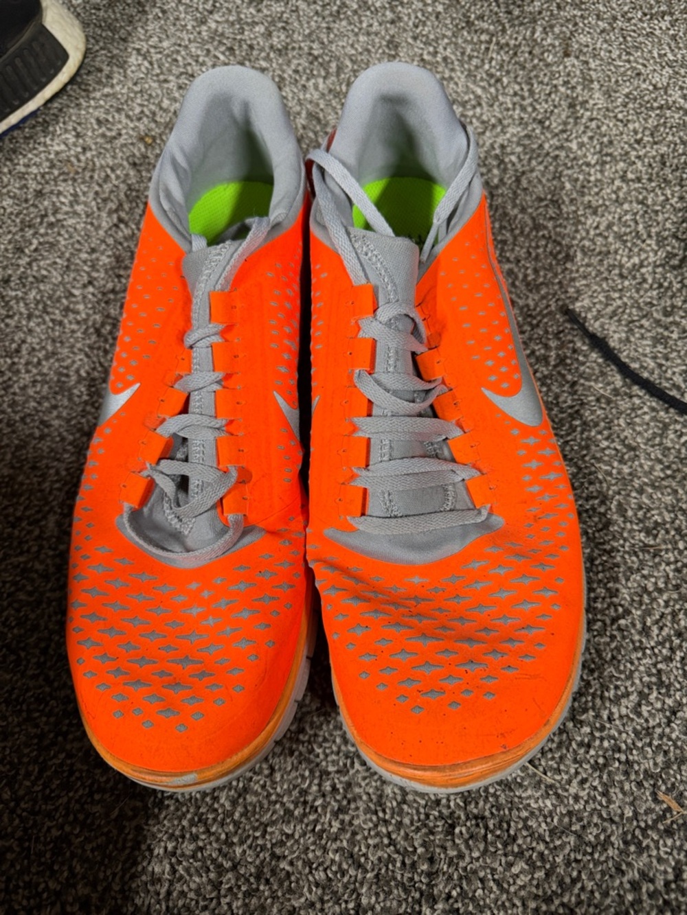 Nike Orange and Gray Mesh Running Shoes